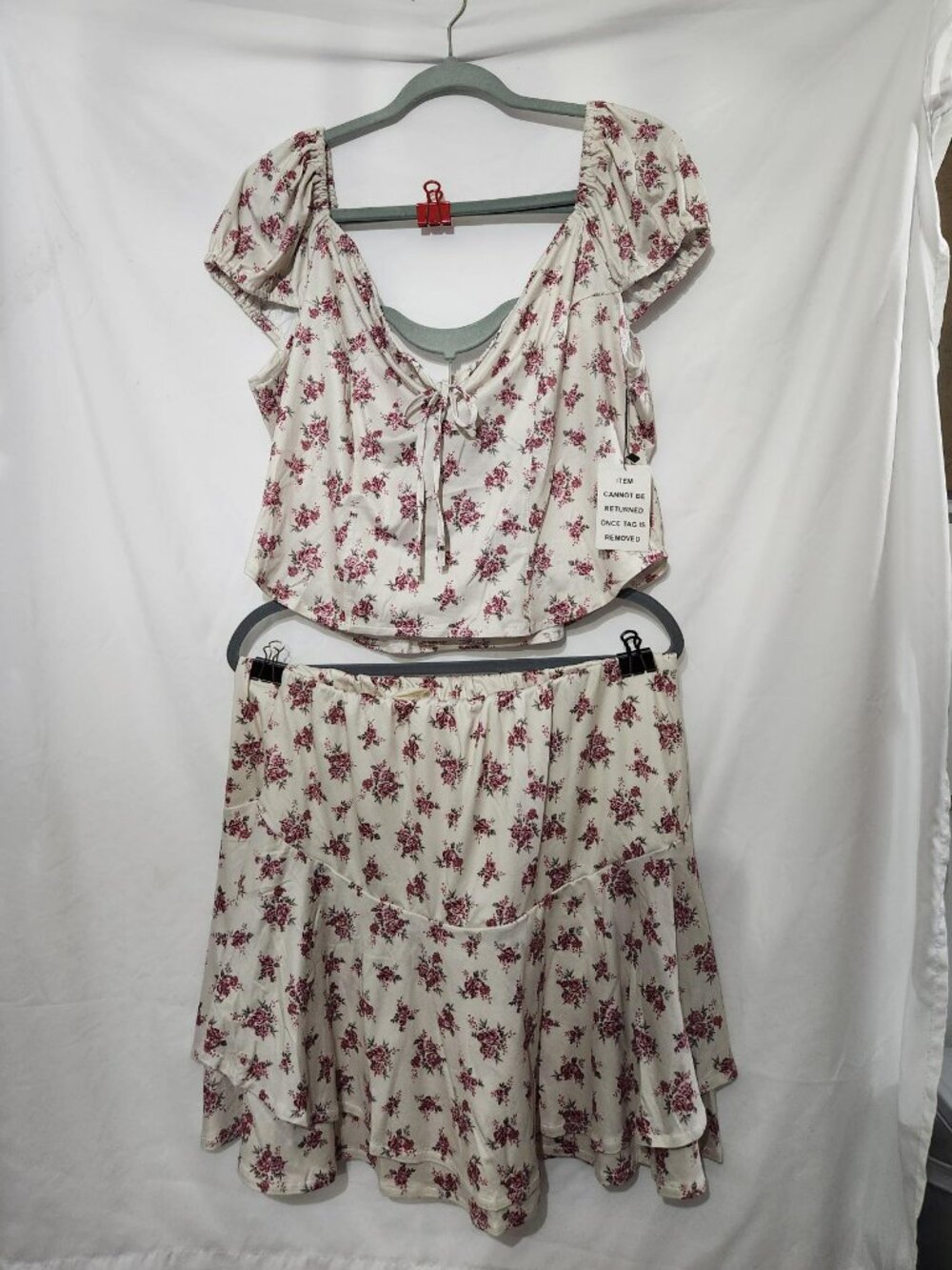 WT Joyfolie Zosia Set XXL Cream Ditzy Floral Cottagecore Matching Set